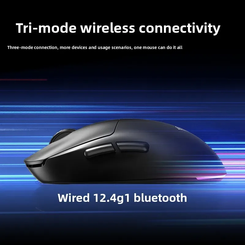 

NEW AULA V9 Max Wireless Mouse Bluetooth Tri Mode Double 8k PAW3395 Ergonomics RGB Esports Gaming Mouse Computer Accessories