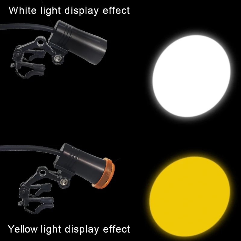 Led Tandheelkundige Koplamp 85000lux Medische Koplamp Wit/Geel Licht Hoofd Onderzoekslamp Met 12800Mah Capaciteit Batterij