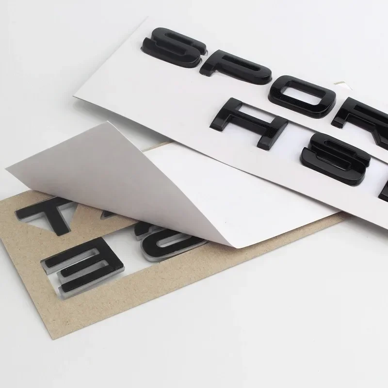 QA ABS Letters SPORT HSE Car Emblem Trunk Door Nameplate Logo Sticker Chrome Matte Silver Glossy Black