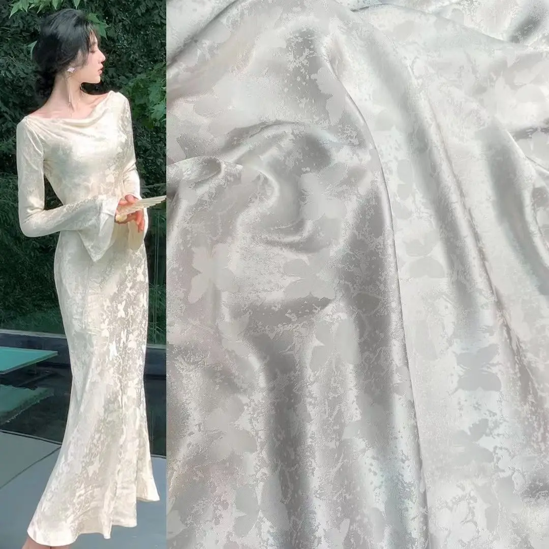 

Утолщенная атласная ткань для платьев, набор материалов с вышивкой, высококачественный китайский стиль, для самостоятельного пошива одежды, домашняя поролоновая ткань для подкладки