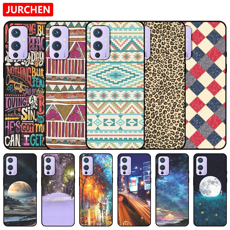 Silicone Case For OnePlus 9 Custom Cat Dog Cartoon Pattern For One Plus 9 1+ 9 1+9 LE2113 LE2115 LE2111 LE2110 LE2117 Thin Cover