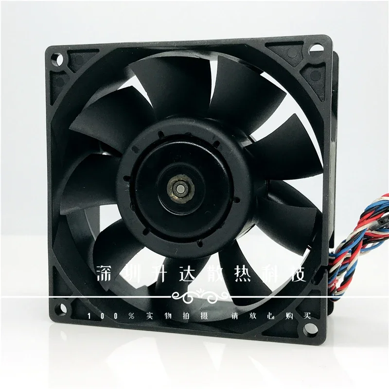 Delta-Ventilateur de refroidissement 12V, 2,50 A, 9cm, double boule, version tempête, puissant