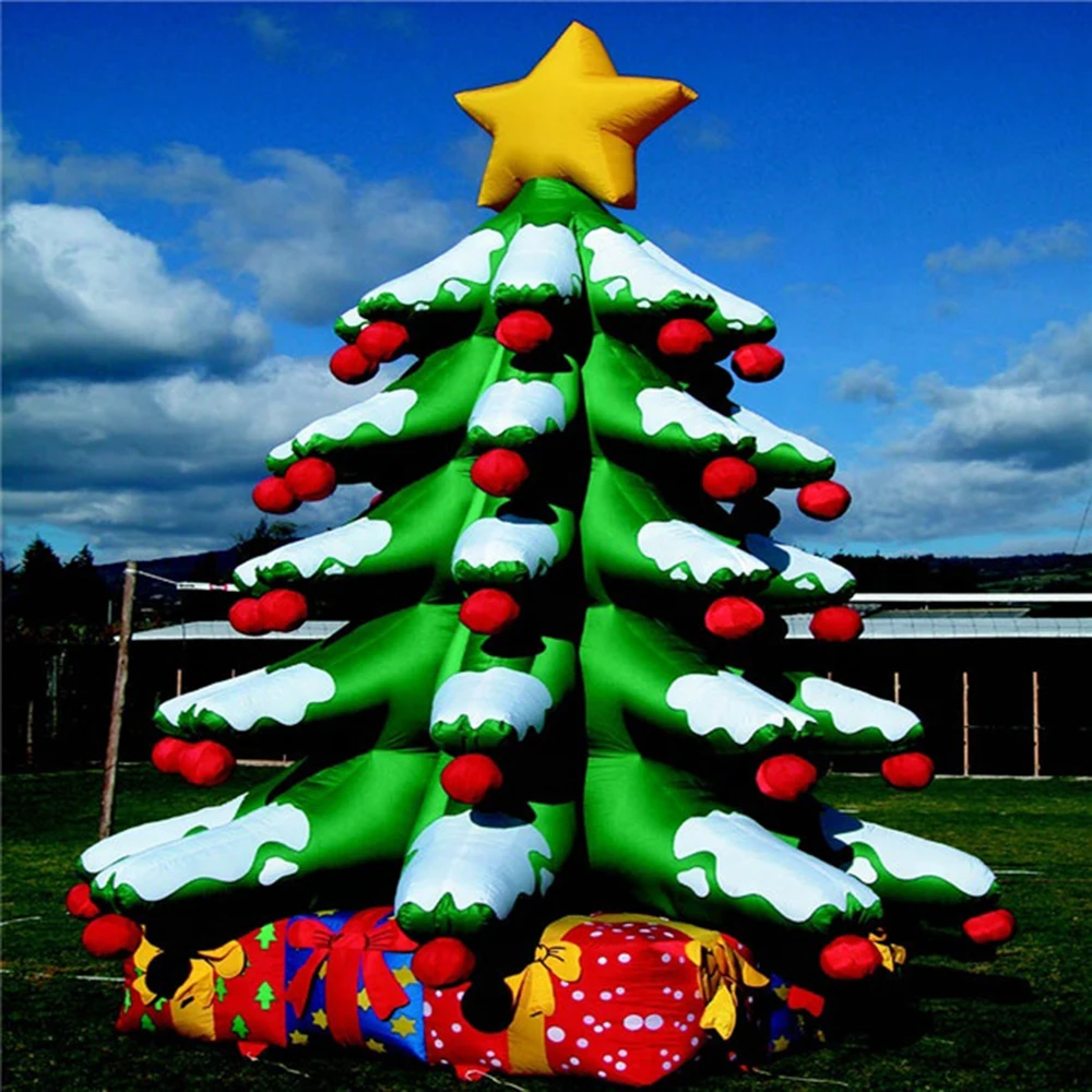 Inflatable Christmas tree airblown 6m 8m Inflatable Santa tree with blower Outdoor yard Decoration for sale free air shipping