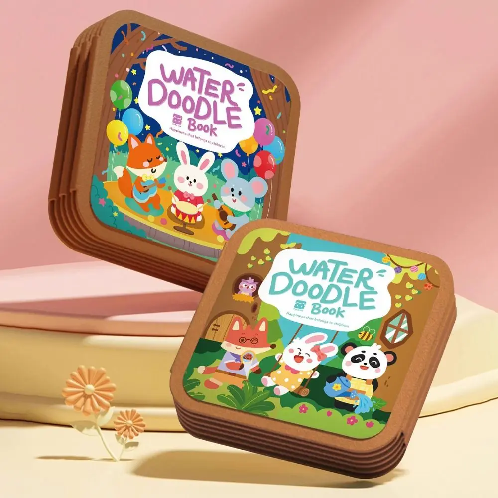 Con penna Libro da disegno ad acqua Acqua pulita Libro da colorare riutilizzabile multi-scena Riutilizzabile Design fai-da-te Libro da disegno magico Uso dei bambini