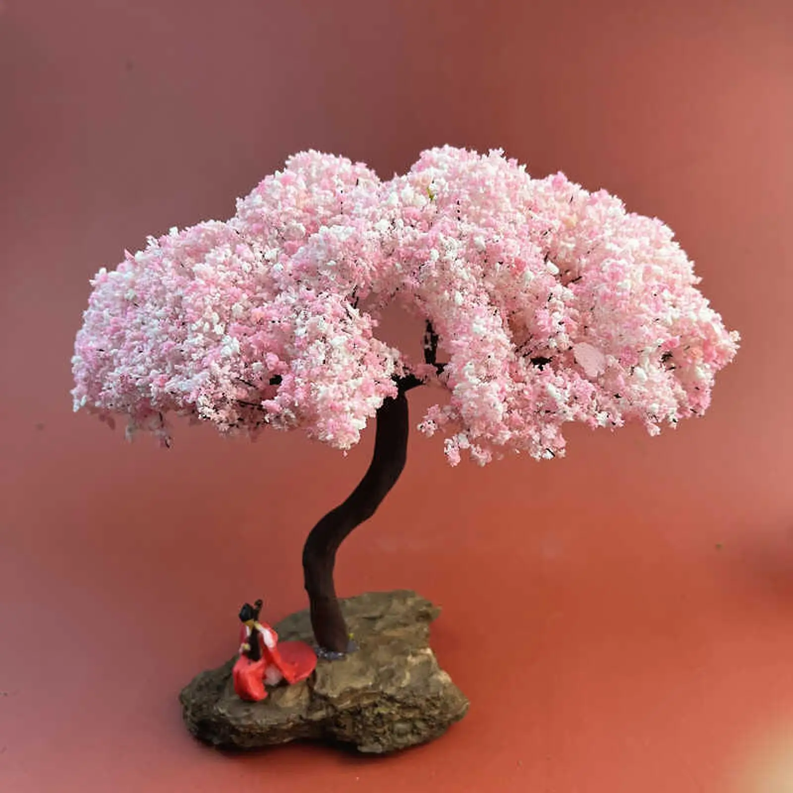 

Model Tree Figurine Cherry Blossom Tree Simulated Cake Topper Miniature Tree Decor for Building Model Projects Railways Train