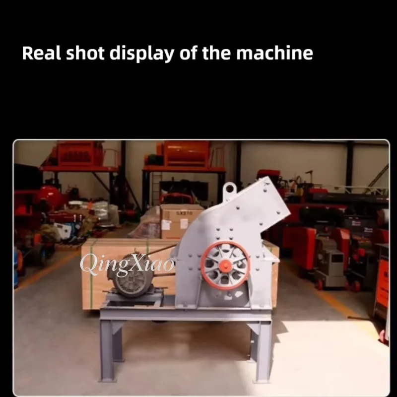 Industry Small Hammer Crusher Mobile Stone Rock Crushing Machine Construction Waste Concrete Block Glass Shredder Sand Making