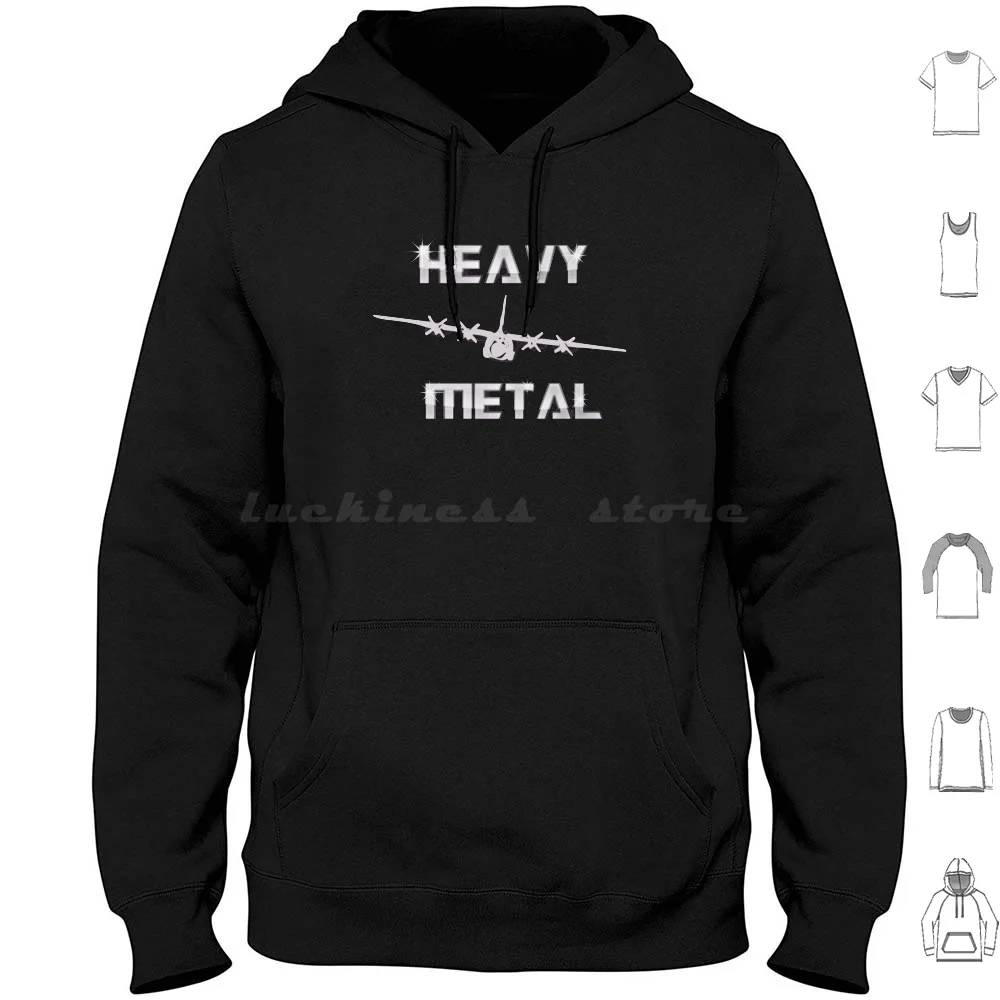 C-130 sudaderas con capucha de Heavy Metal de manga larga C 130 Hercules Air Force avión aviación militar Usaf C130 Hercules C130 Fans