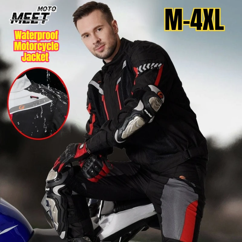 

Мотоциклетный костюм для езды на мотоцикле, всесезонный, водонепроницаемый, теплый, куртка и брюки для бездорожья, горных велосипедов, мотокросса.