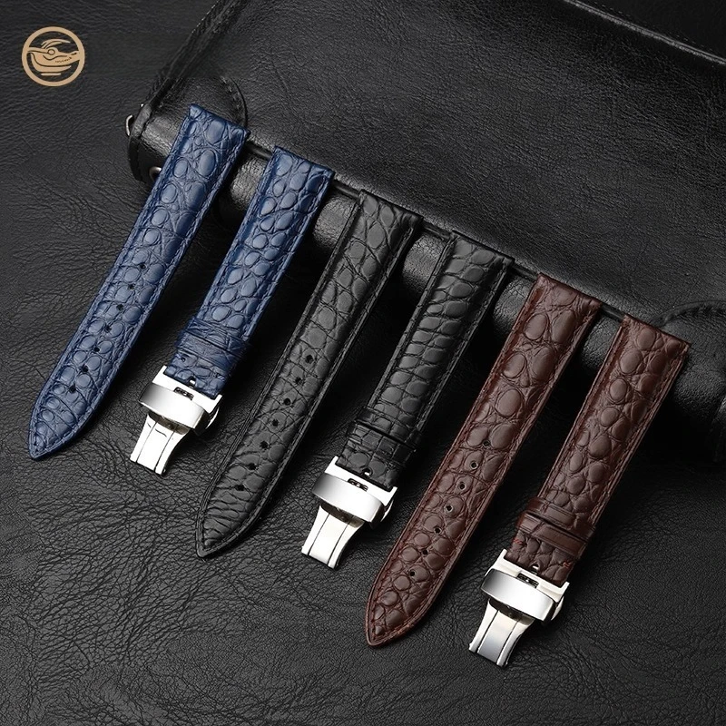 19mm 20mm 21mm 22mm 23mm Crocodile Leather Watchband for Tissot 1853 T035 T099 T063 Lilock T006 T41 Genuine Leather Strap Men
