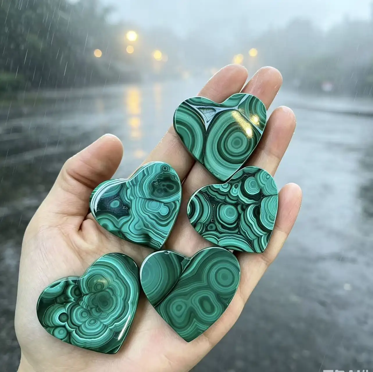 Natural Malachite Heart, Promoting Healing With Energy, Home Decoration Aquarium, Demagnetization Divination, Meditation, Gift