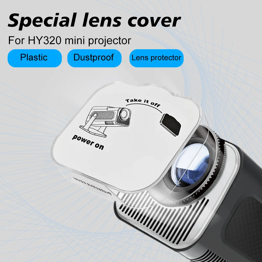 HY320Mini Projector Lens Exclusive Protective Cover Dust Cover - PS Material Transparent Color - Comprehensive Protection Lens