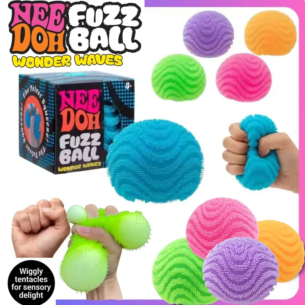 NeeDoh Fuzz Ball – Stressabbau-Spielzeug, Deko-Objekt für den Schreibtisch, weicher, dehnbarer Ball – ein lustiges Geschenk für Erwachsene und Kinder, um Stress und Angst abzubauen. – Detail 1