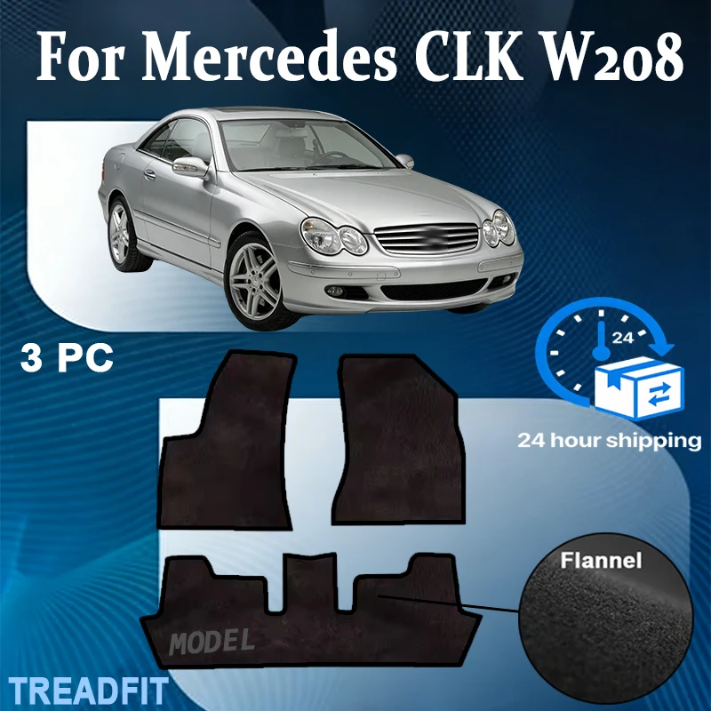 

Nylon Velour mats front for Mercedes CLK W208 Coupe (1997-2003) -Black