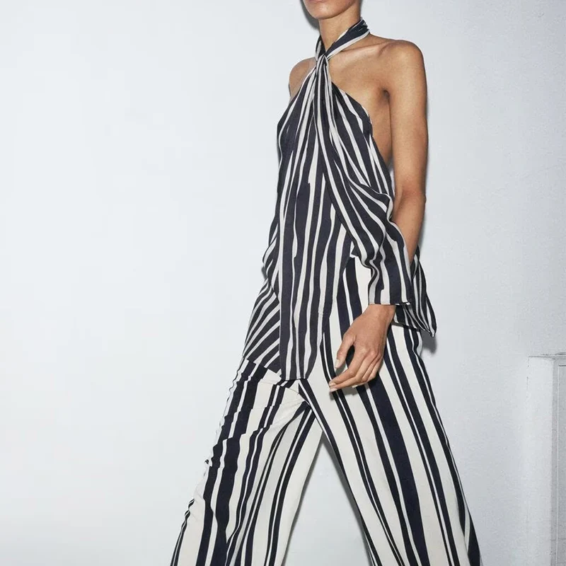 Frühling frauen Lose Ne Hängen Gestreiften Top Und Lange Hosen Faion Set Z Marke Polyester Faser Student orm Arbeit Ou...