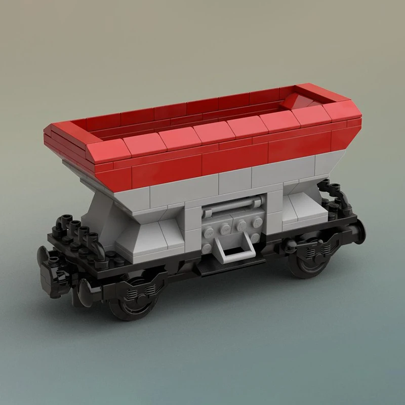 

Маленькая воронка MOC, поезд, городской поезд, воронка с двойной осью, детские игрушки, строительные блоки, рождественские подарки.