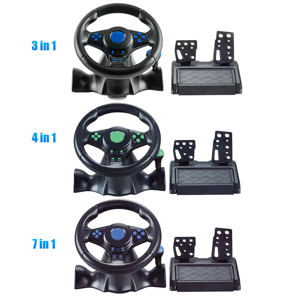 Steering Wheel With Manual Shifter Vibration Controller Game Racing Wheel Controller for Switch/xbox One/360/PS4/PS2/PS3/PC