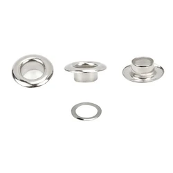200sets/pack Silver Brass Eyelets with Grommet for DIY Scrapbooking Cap Leathercraft Shoes Belt Bag Tag Clothes Accessories