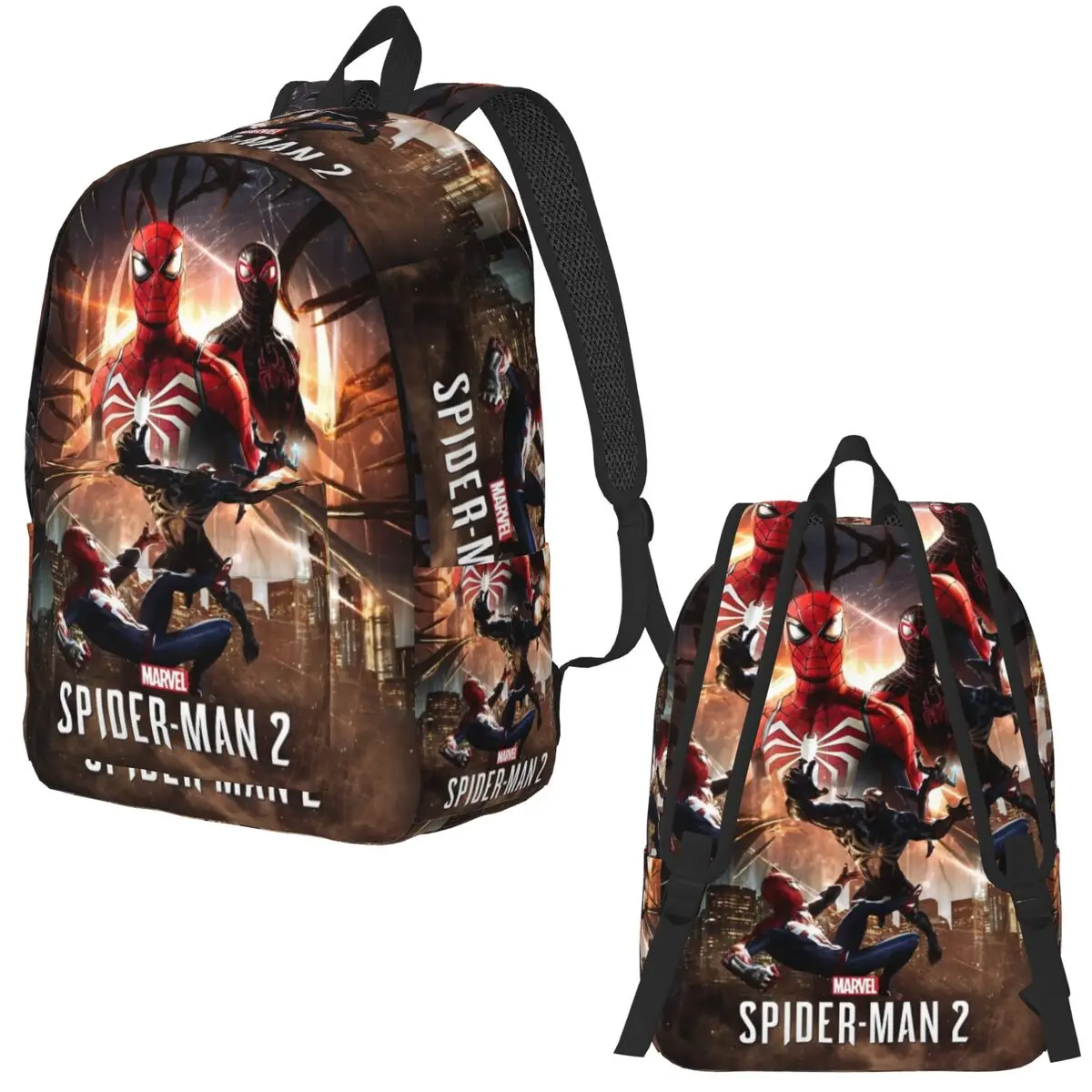 Spider-Man 2 Spider Man Backpack for Boy Girl Kids Student School Bookbag Daypack Preschool Primary Bag Travel