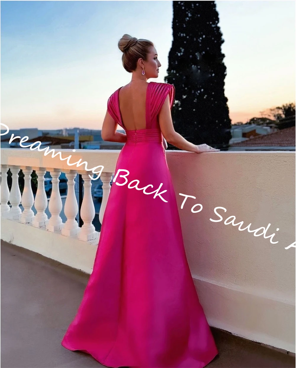 customized Customized High Quality V-Neck Backless Evening Dresses Elegant Spaghetti Straps Side Slit Satin Vestido De Festa Rob