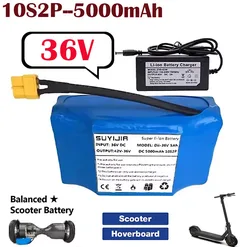 10S2POriginal 36V 5000mAh Rechargeable Li-ion Battery for Electric Self-balancing Scooter HoverBoard and Unicycle Электросамокат