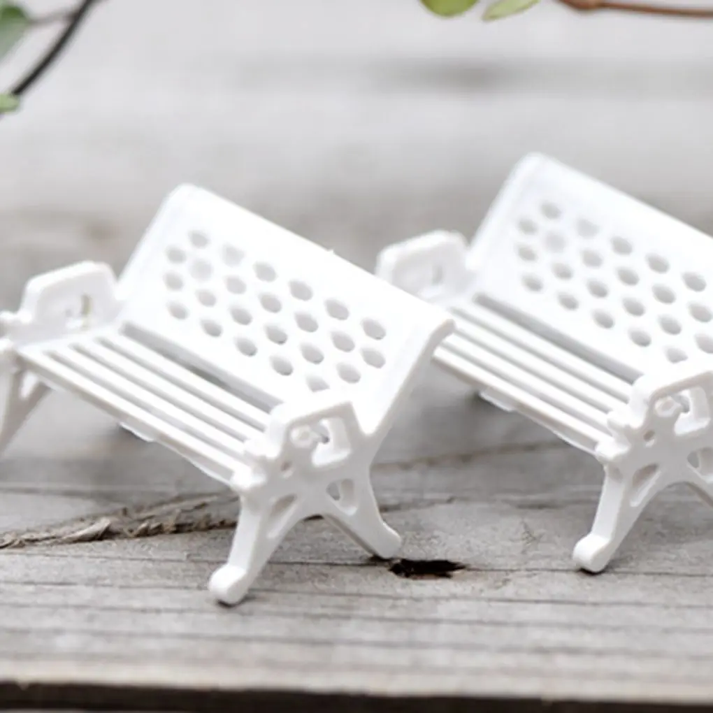 เก้าอี้ hiasan Taman rumah ขนาดเล็กจิ๋วสำหรับบ้านตุ๊กตาม้านั่งเฟอร์นิเจอร์อุปกรณ์ประกอบฉากทำจากไม้