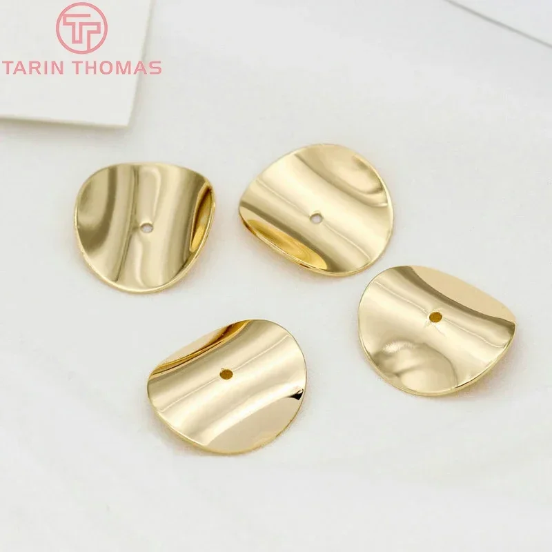 

(124)10PCS 15MM 20MM 25MM 24K Gold Color Brass Bead Caps High Quality Diy Jewelry Findings Accessories