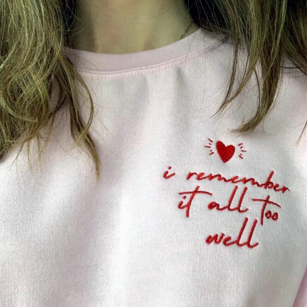 

Помните это все слишком хорошо, повседневные толстовки с круглым вырезом и вышивкой букв, женский свободный толстый флисовый пуловер, джемпер в стиле ретро