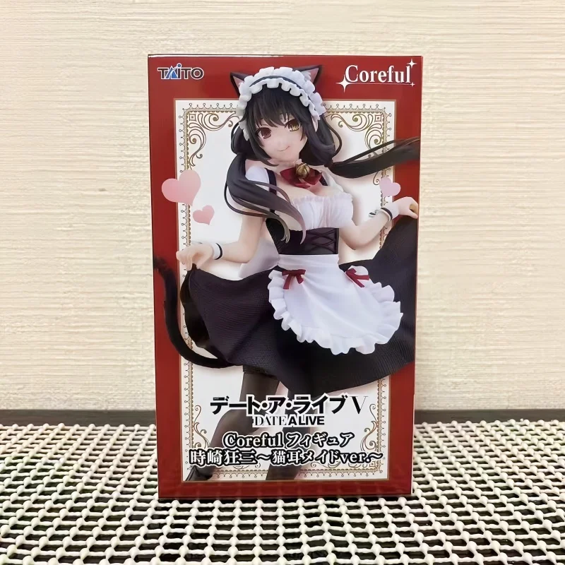 

[В наличии] Натуральная аниме-игрушка Date A Live Series Cat Ear Maid Tokisaki Kurumi, милая фигурка, модель, орнамент, игрушка, подарок для девочки