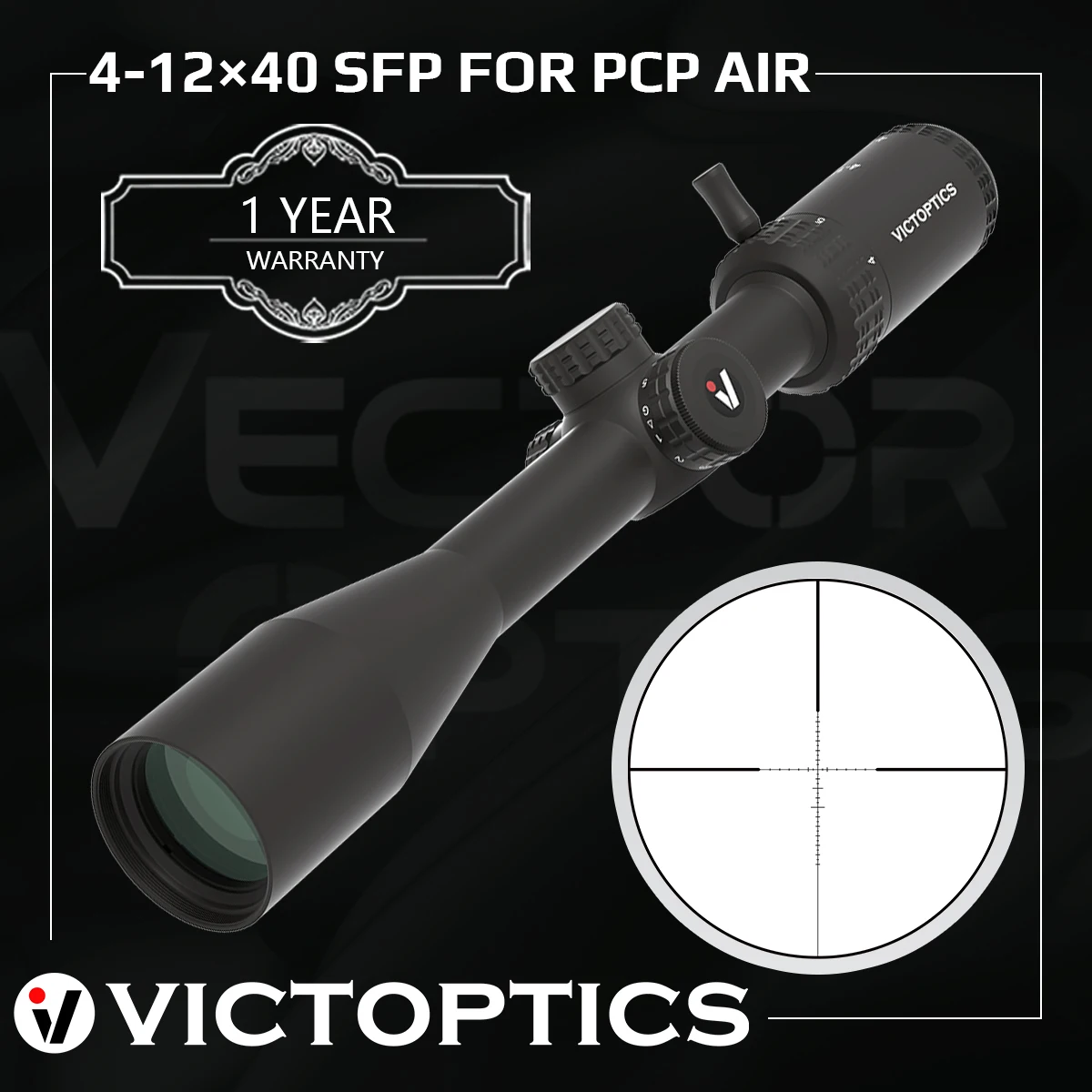 

Оптический прицел Victoptics 4-12X40 SFP для пневматической охоты