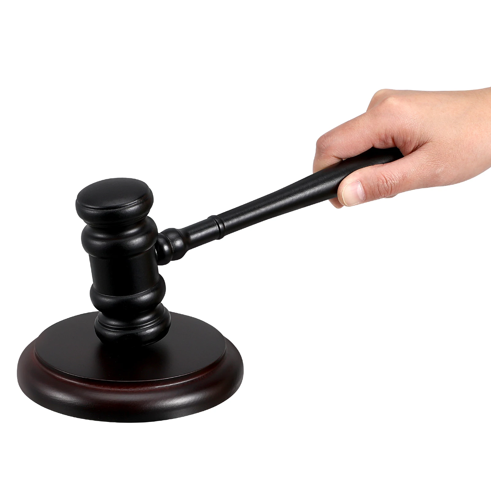 

1Set Beech Wood Judge Gavel Set Ergonomic Design Courtroom Meeting Ceremonial Use Sound Block Auctioneer Accessory