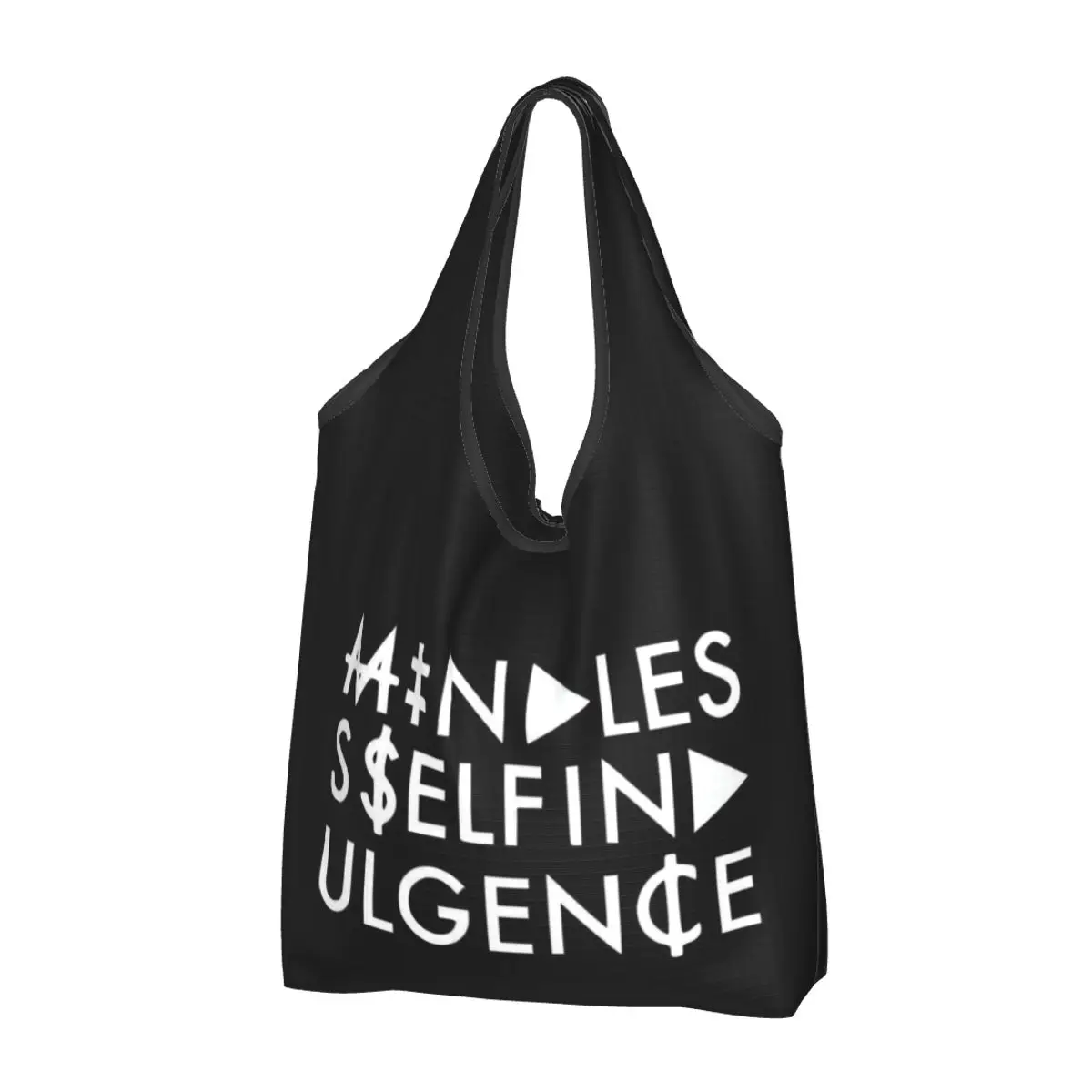 Riciclaggio personalizzato Msi Mindless Hip Hop Punk Rock Self encondition Shopping Bag Tote Bag portatile Electro generi alimentari Shopper Bags