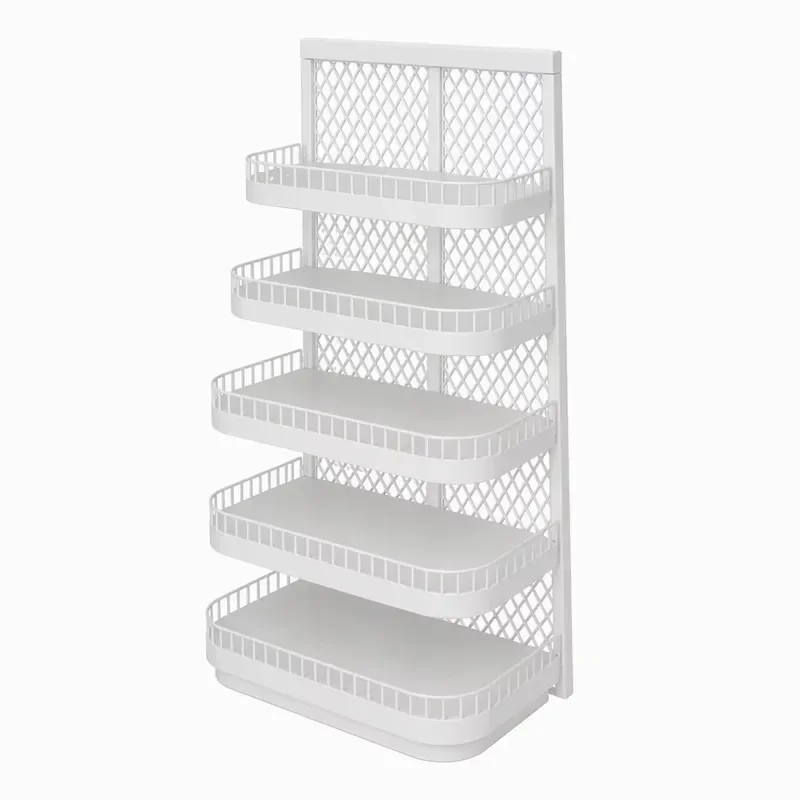 Heavy Duty 5 Tier Supermarket Shelf End Cap Display Rack Cold Rolled Steel Retail Gondola for Grocery Store Convenience Shop