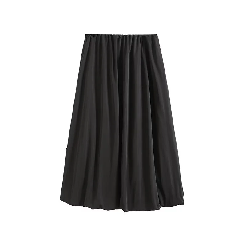 Autumn And Winter In Europe And the United States Bow Bustier Skirt 2024 New Fashion Loose Long Elegant Women's Skirts