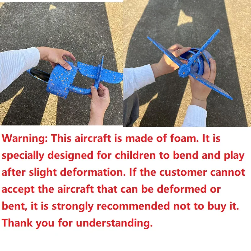 50CM Big Foam Plane Glider Hand Throw Airplane Light Inertial EPP Bubble Planes Outdoor Launch Kids Toys for Children Boys Gift