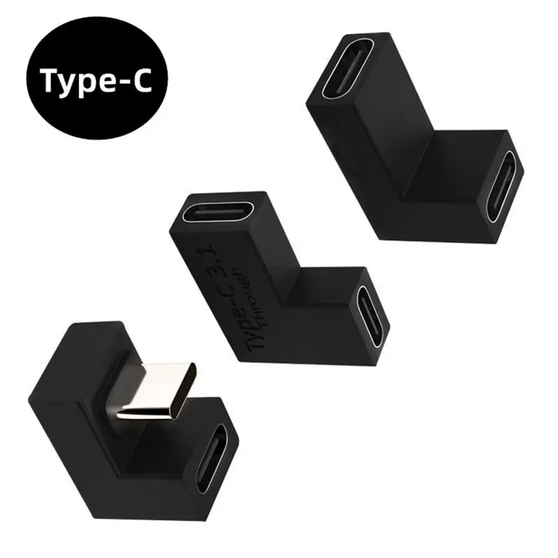 USB3.1 C-Type Male Female/Female To Female Adapter Butt Joint C-Type 90 Degree Side Bend Positive Bend U-Type Adapter