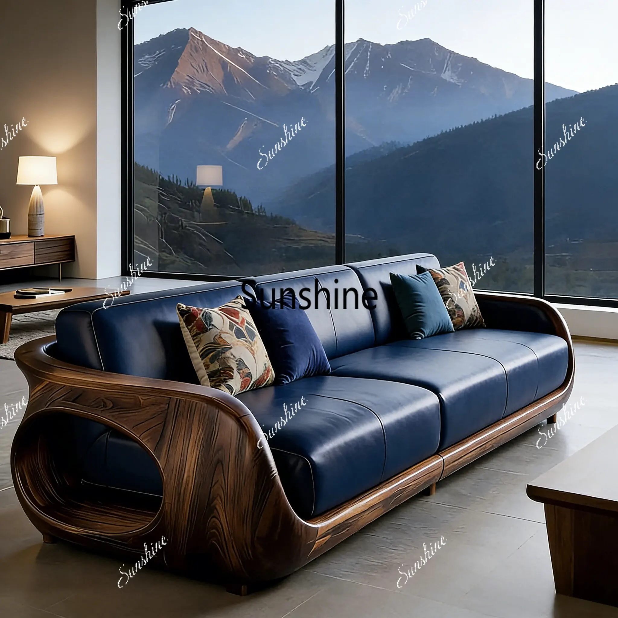 

New Chinese modern size villa high-end sofa