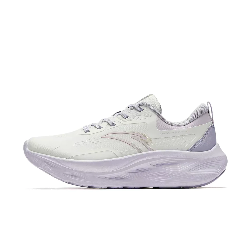

Anta Yichen Women's Casual Fashionable Shock-Absorbing, Non-Slip, Durable Running Shoes - White, Gray, Purple 922545533-1