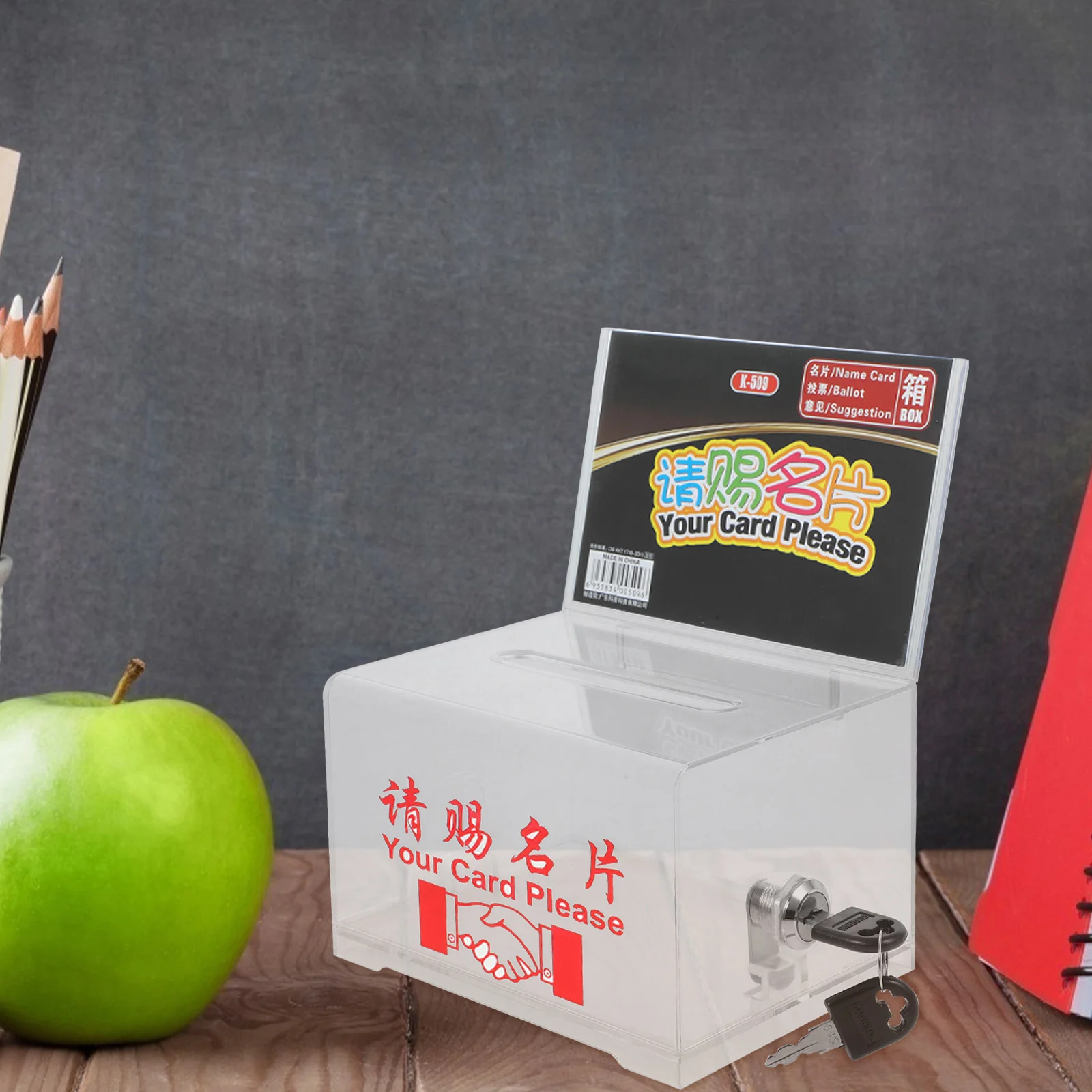 

1 Set Business Card Box Desktop Holder For Office Conference Exhibition Storage Case Card Stand Company Cards Collection Secure