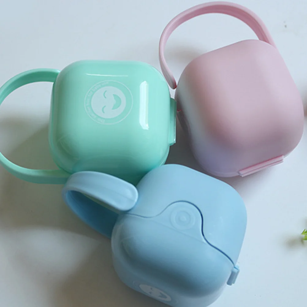Caja de almacenamiento portátil para chupete, estuche de silicona para alimentación de bebé, soporte seguro para viajes, uso en el hogar, contenedor para chupete infantil, 2 uds.