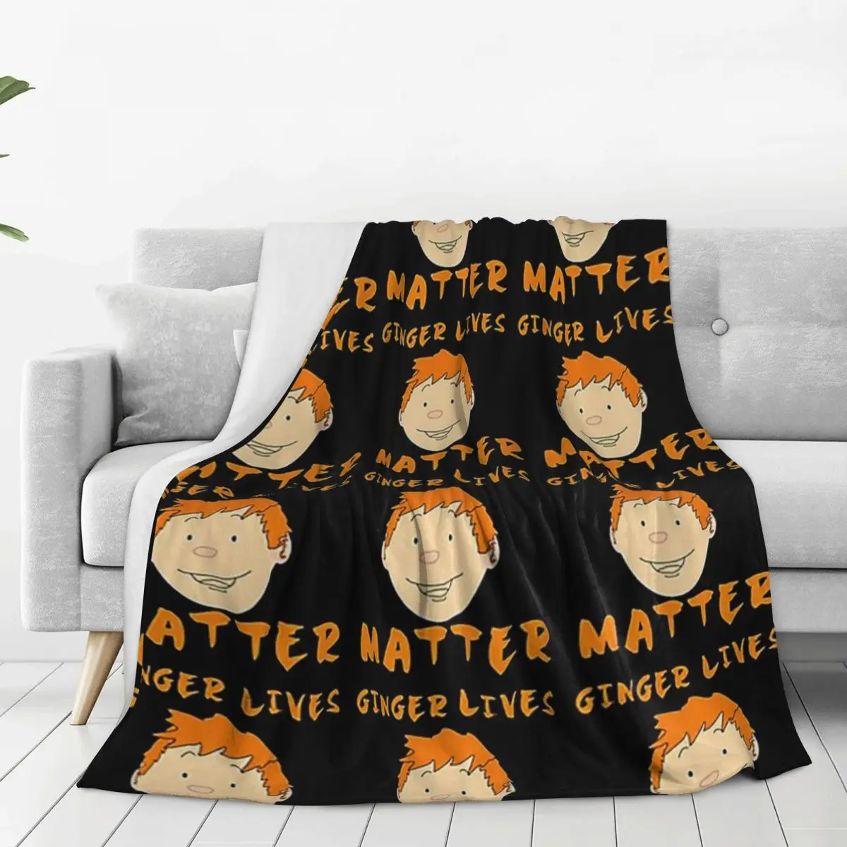 Ginger Lives Matter, Ginger And Proud Blankets Flannel Warm Throw Blankets Sofa Throw Blanket For Couch Throws Bedspread Quilt