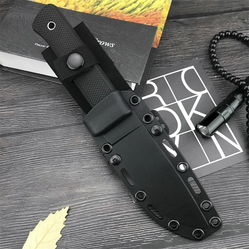 Fox F1 straight knife, hiking outdoor camping ABS handle hunting fruit fishing survival knife tool gift tactical knife