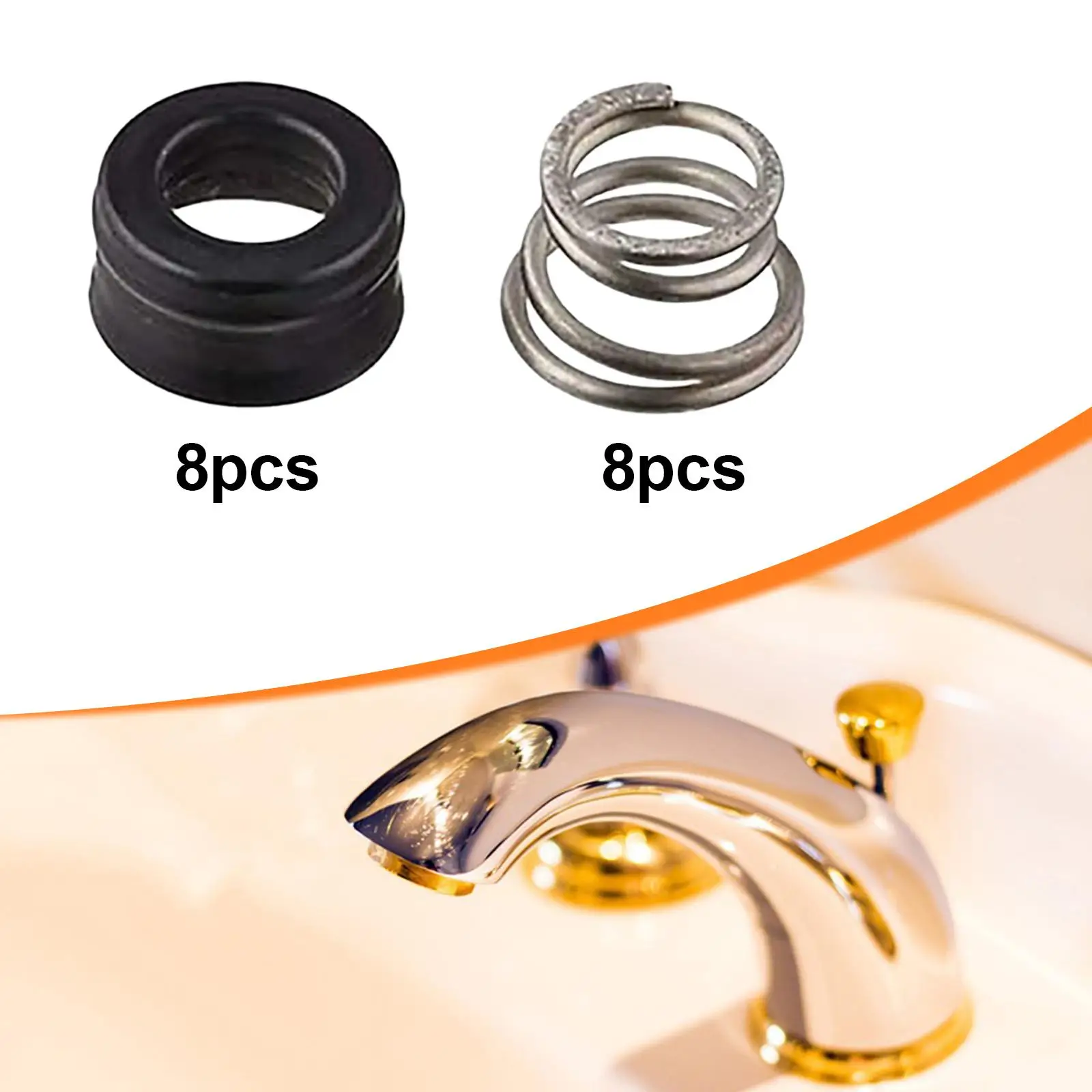 8 Pieces Faucet Repair Kit Metal Repair Parts for Emergency Rental Overnight