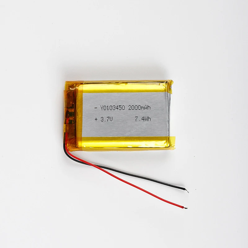 Rechargeable 3.7V 2000mAh Li-Po Battery 104050 Lithium Polymer Battery Li-Po li ion Lipo cells For GPS MP3 MP4 Driving Recorder