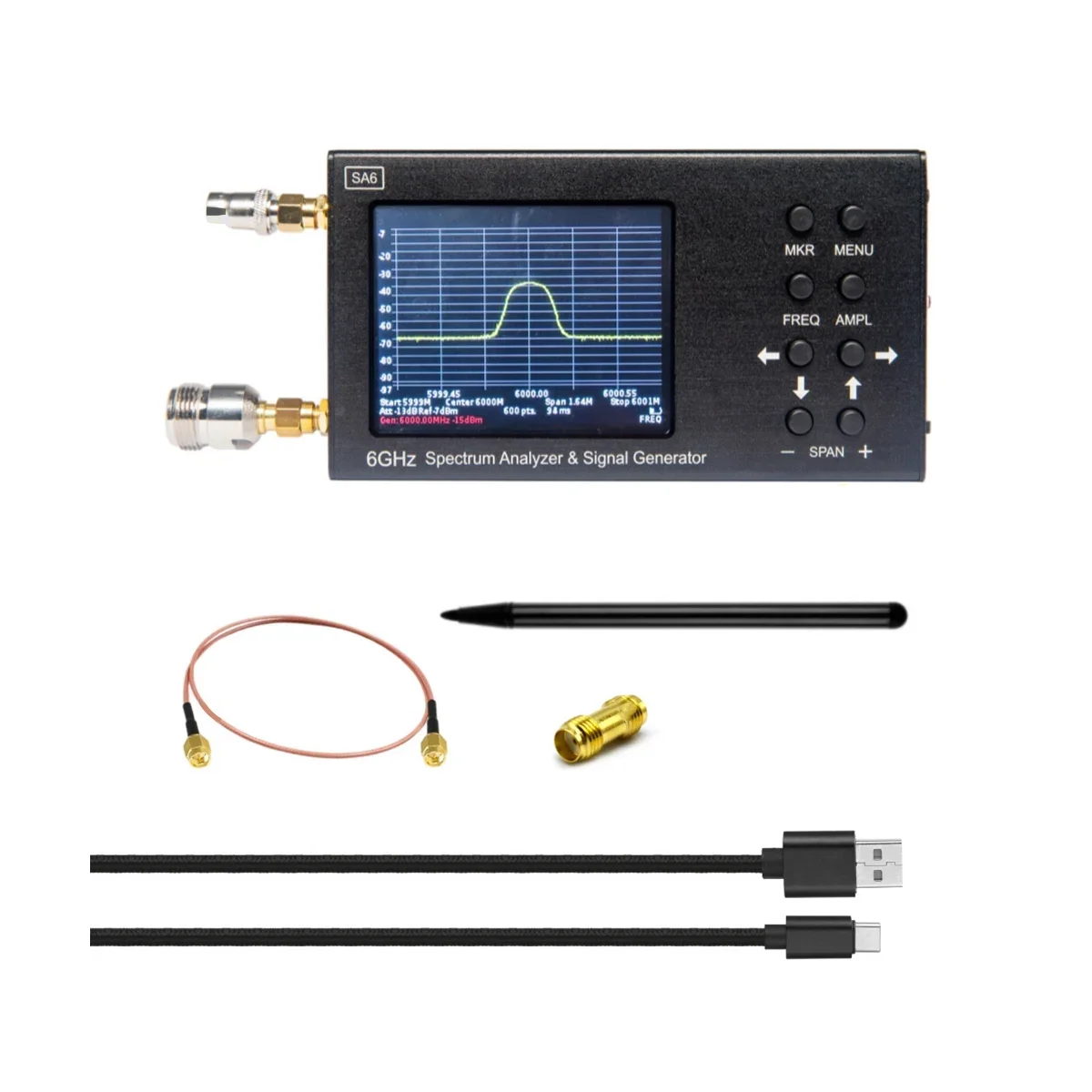 SA6 6GHz Spectrum Analyzer SA6 Signal Generator  Signal Source Wi-Fi 2G 4G LTE CDMA GSM Beidou GPR