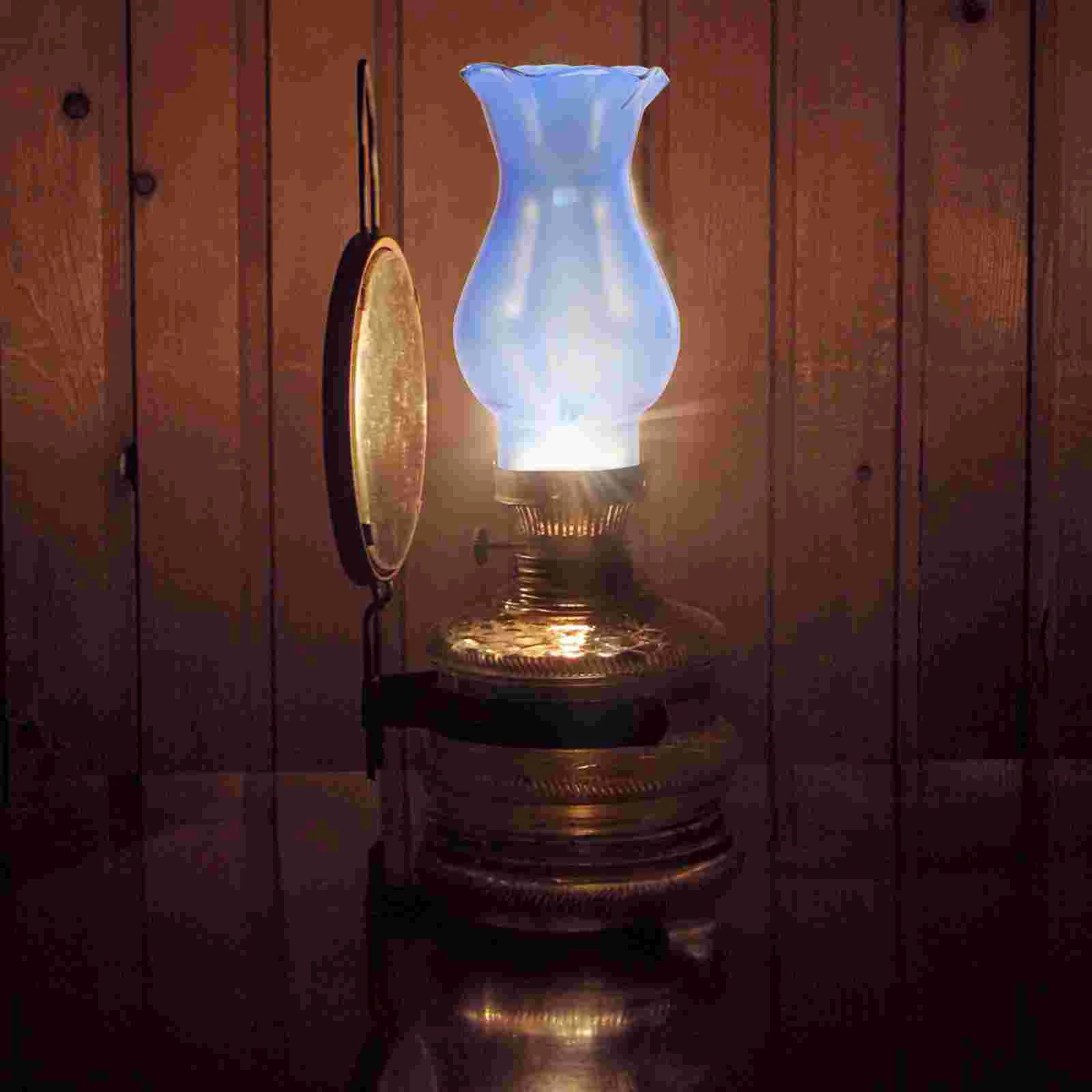 Kerosene Lampshade Light Bulbs Oil Cover Nostalgia Camping Replacement Glass Clear