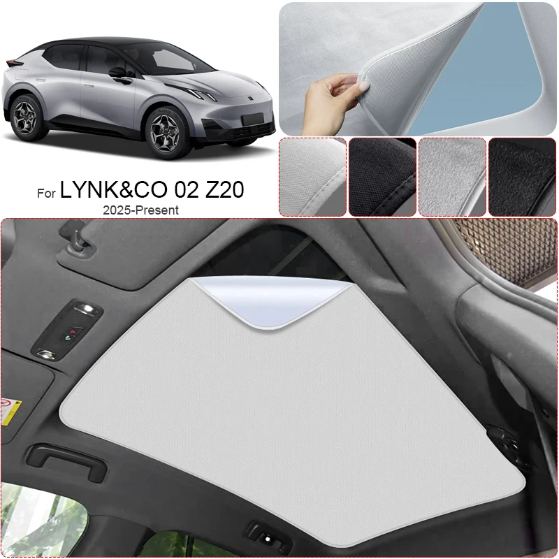 

Автомобильный замшевый тканевый солнцезащитный козырек с защитой от УФ-излучения для LYNK&CO 02 Z20 2025-наст. время, с электростатической адсорбцией, теплоизоляционный, для люка/панорамной крыши