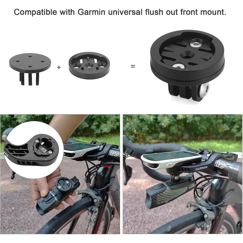 Interface Combo Adapter for Garmin Edge,Out Front Mount Quick Release Adapter Compatible with Gopro Action Camera Headlight - view 4