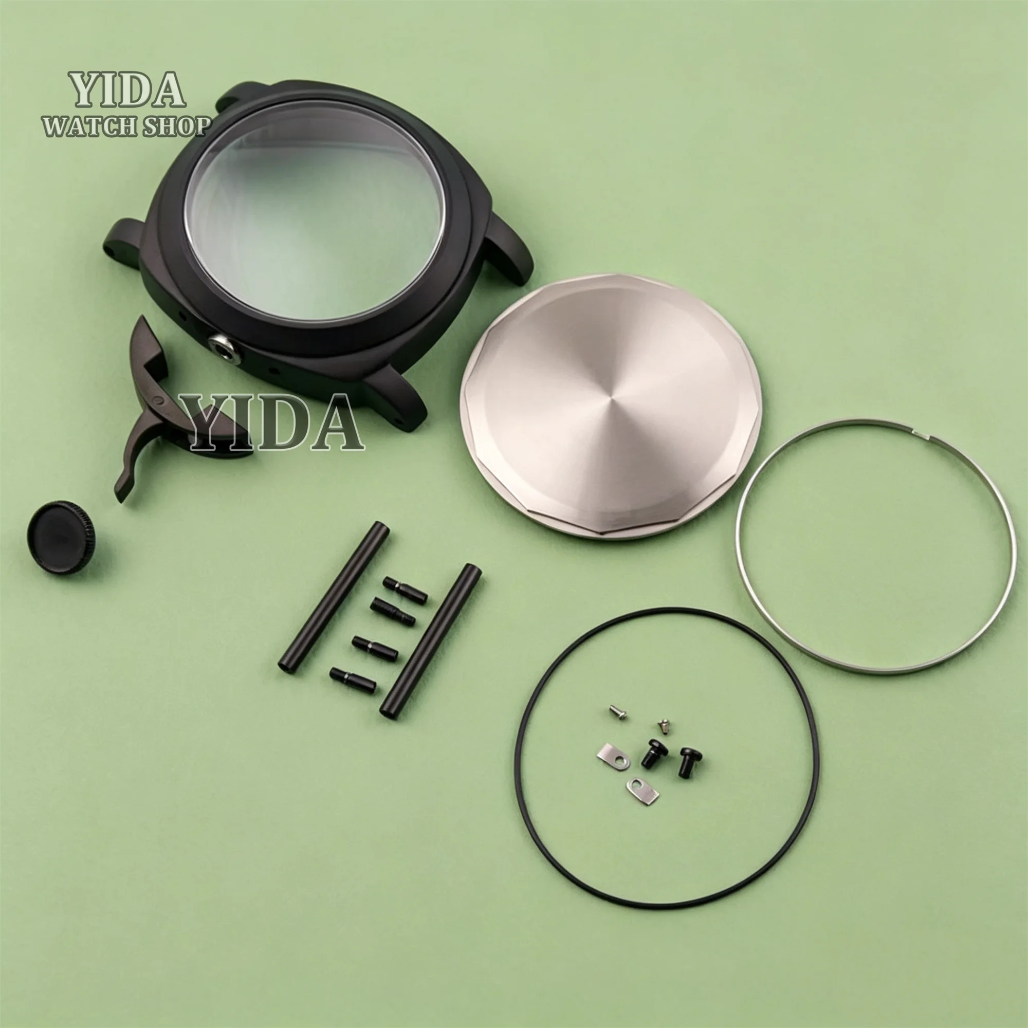 44mm Retro Watch Case for PAM 5218 Vintage Case Sapphire Glass Stainless Steel 10ATM Waterproof Fit CG 6497/6498/ST3600 Movement