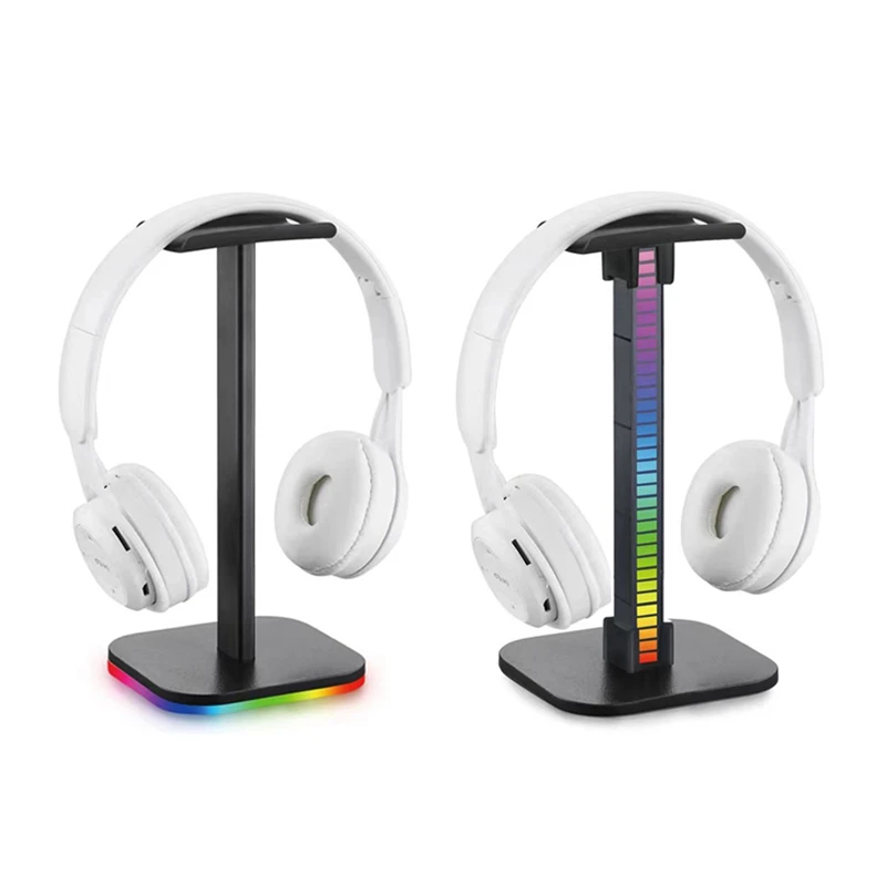 Soporte de auriculares RGB para juegos, soporte de exhibición de escritorio para auriculares