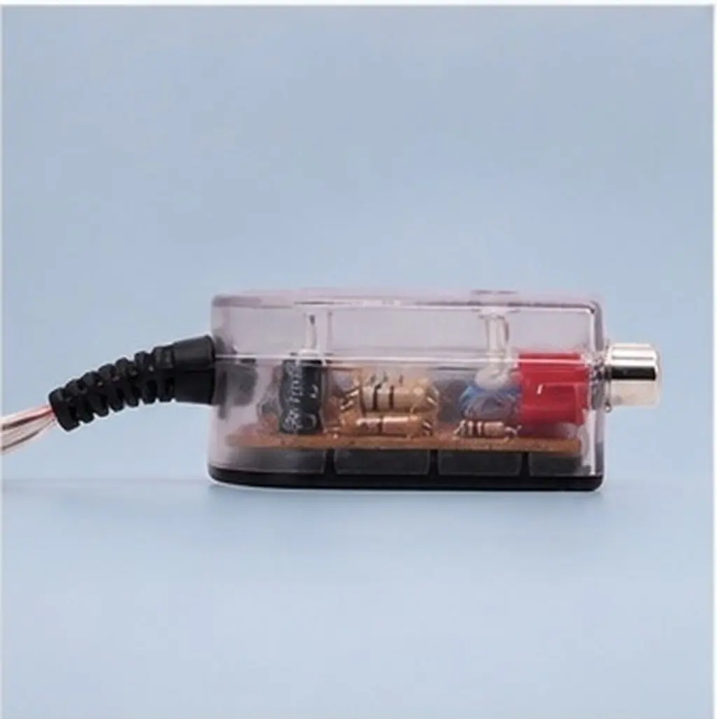 2Pcs Vehicle Audio Converter Transparent Shell Design High to Low Frequency Adapter for Car Stereo Speakers to Subwoofer Rca